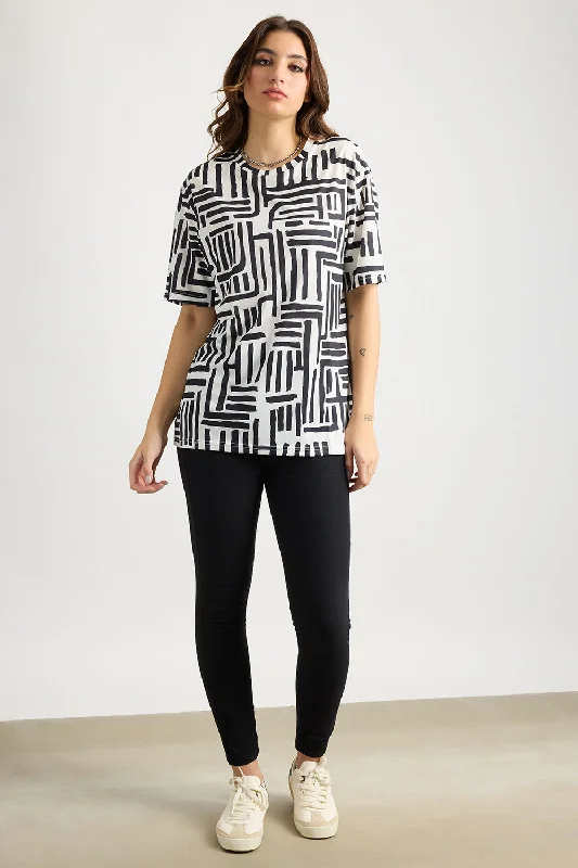 Printed Women's T-Shirt - Mazes