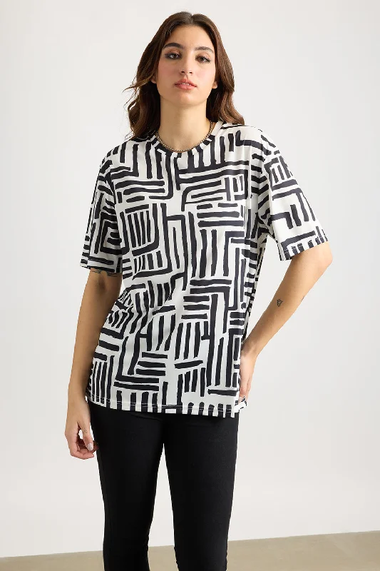 Printed Women's T-Shirt - Mazes