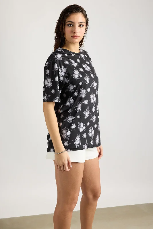 Printed Women's T-Shirt - Roses