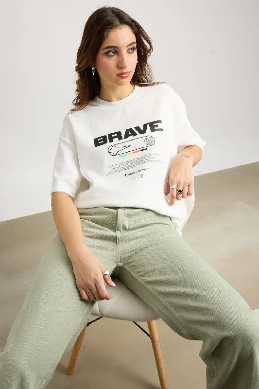 Brave White Tee