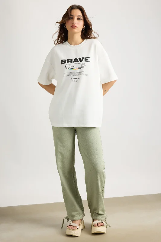 Brave White Tee