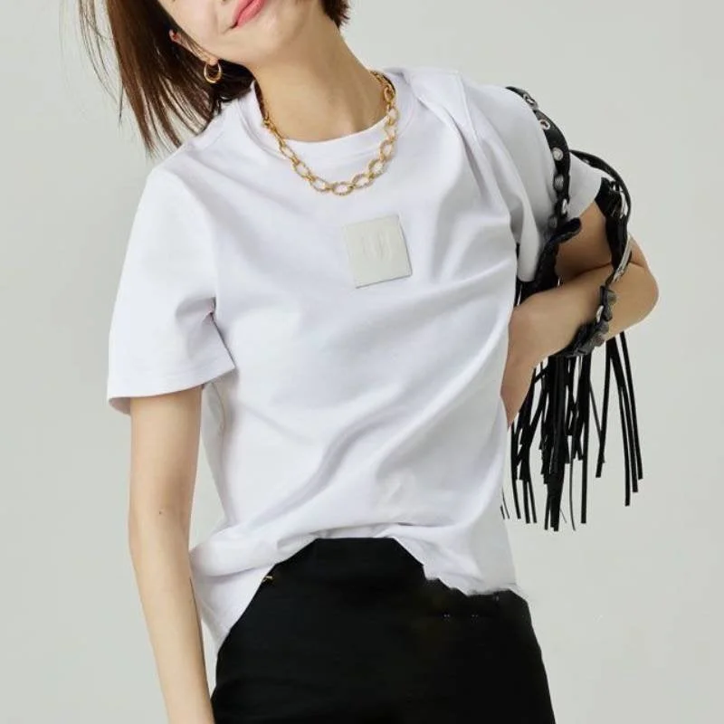 Cotton Shift Short Sleeve Shirts & Tops