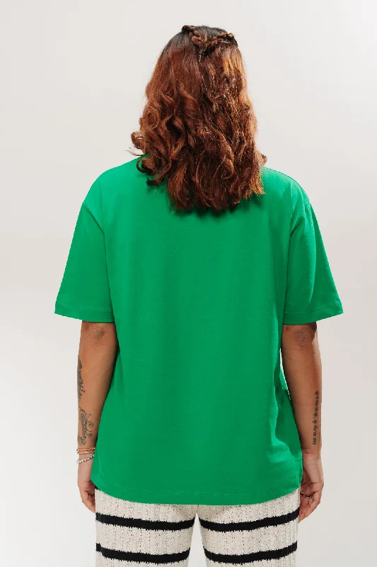 Green Raging Oversized Tees