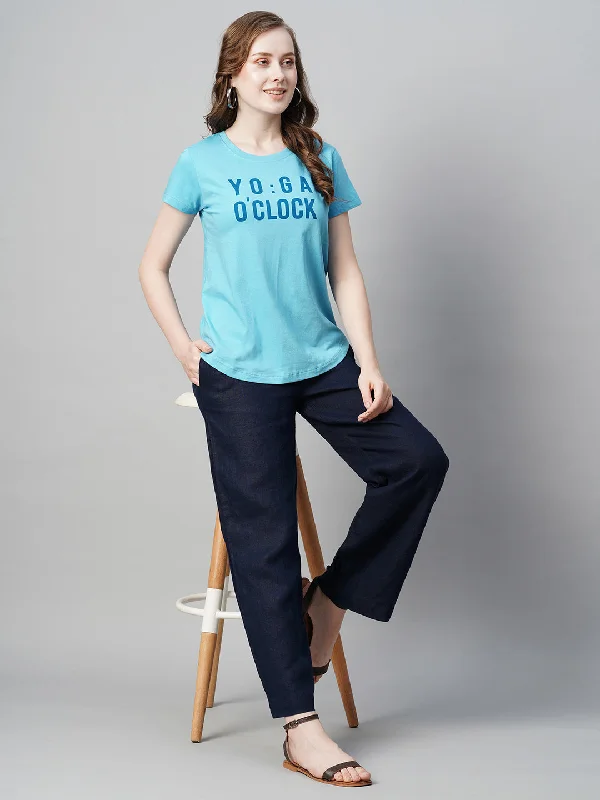 Women's Sky Cotton Regular Fit Tshirt