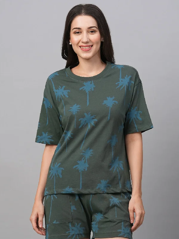 Women's Moss Cotton Regular Fit Tshirt