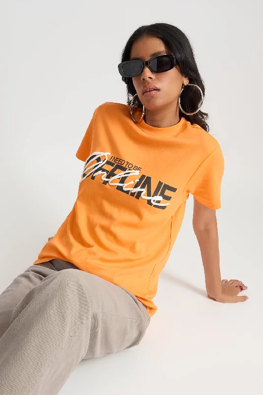 Orange Online/Offline T-Shirt