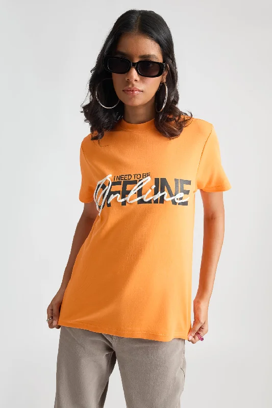 Orange Online/Offline T-Shirt