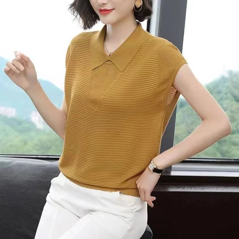 Short Sleeve Plain Casual Shirts & Tops