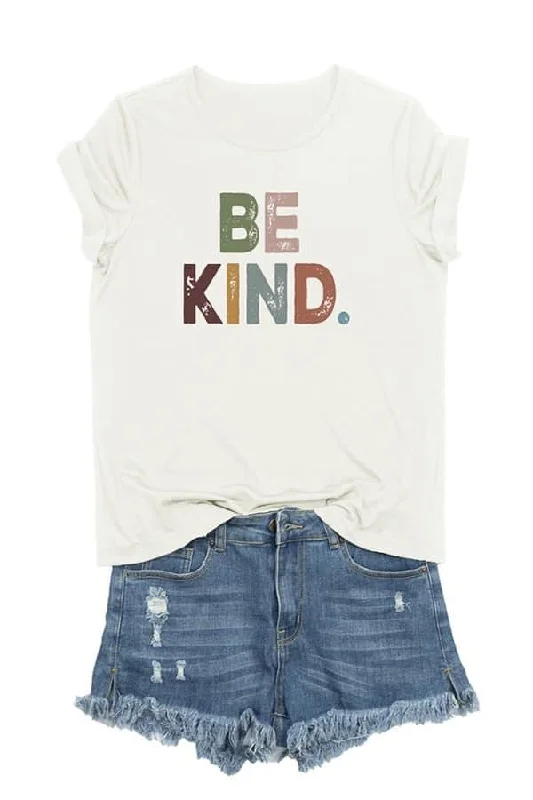 Sunflower Print /BE KIND Graphic Top