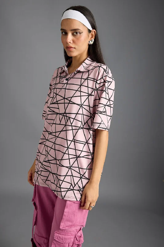 Web Print Women's Polo T-Shirt