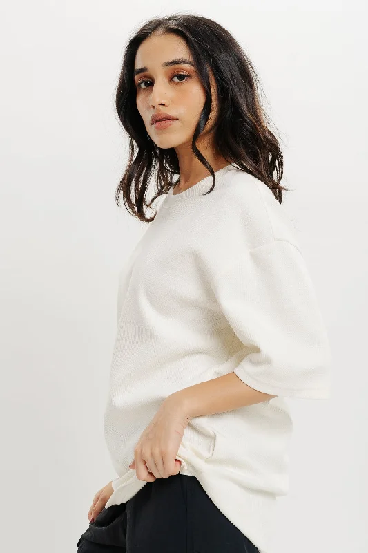 Textured Crew Neck T-Shirt