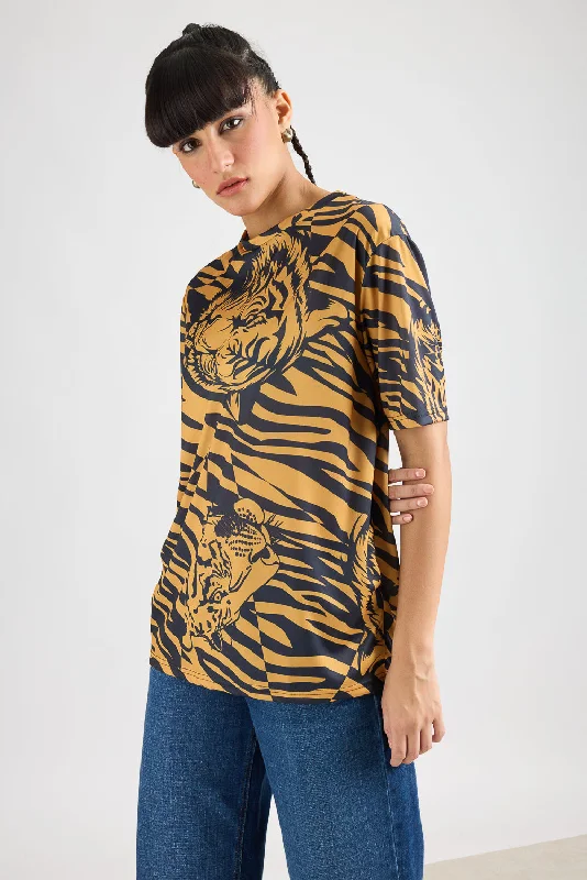 Printed Women's T-Shirt-Tiger