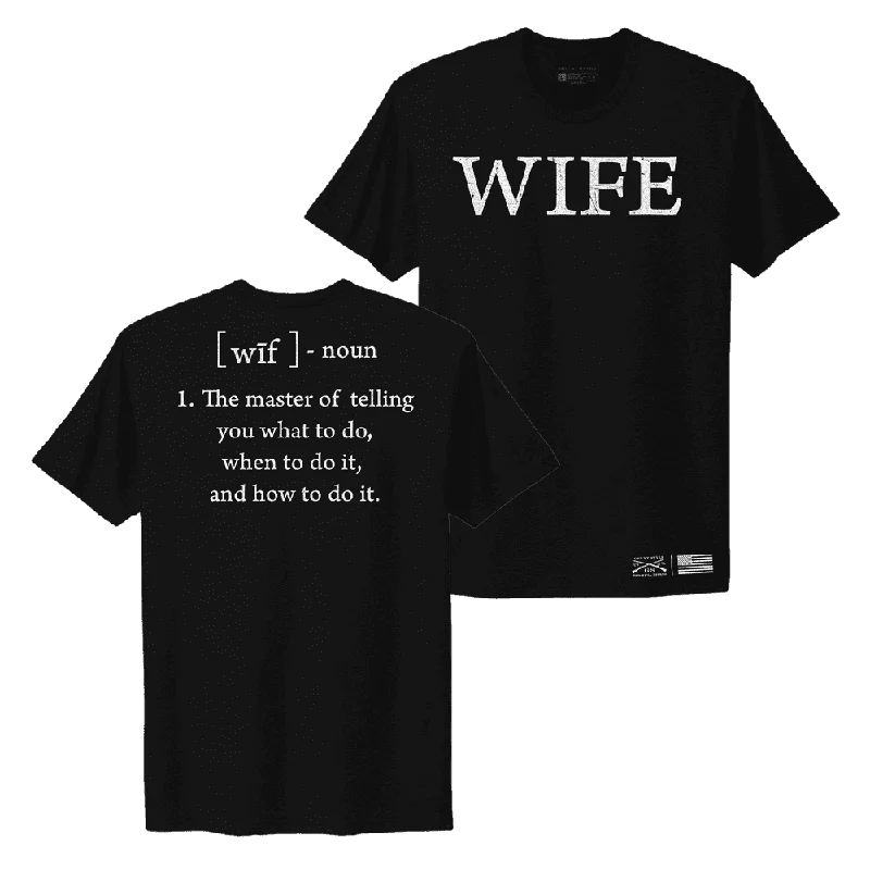 Women's Wife Defined Boyfriend Fit T-Shirt - Black