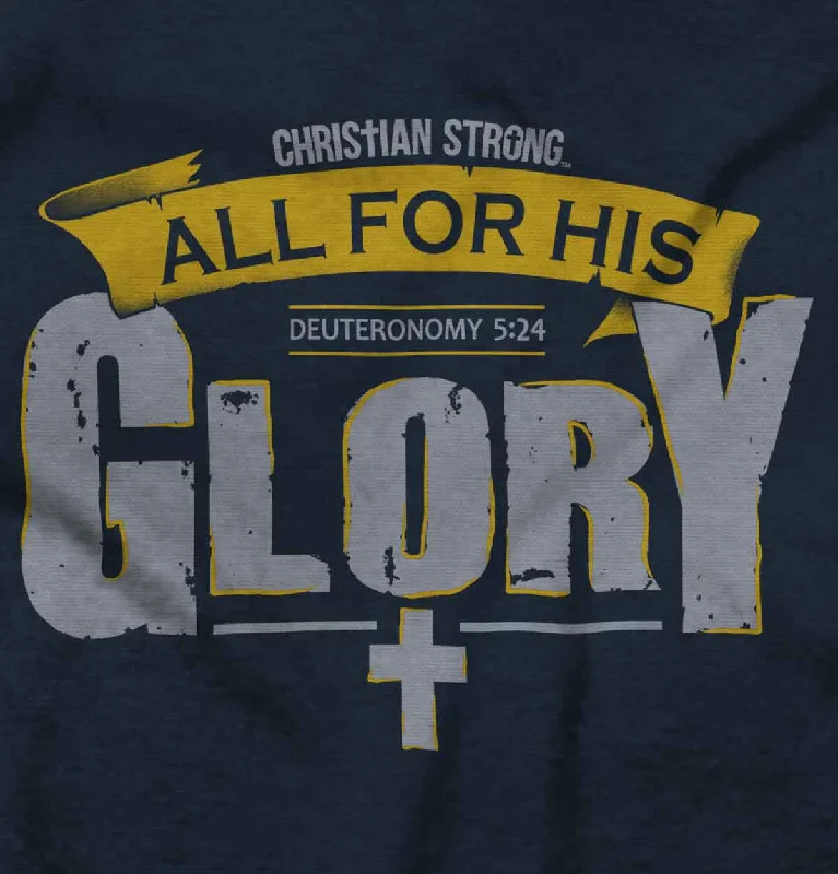 All for His Glory Junior Fit V-Neck T-Shirt