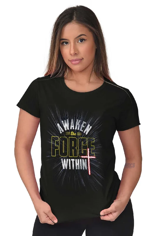 Awaken The Source Ladies T Shirt