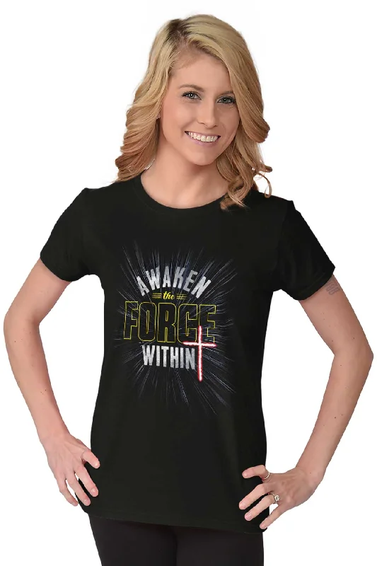 Awaken The Source Ladies T Shirt