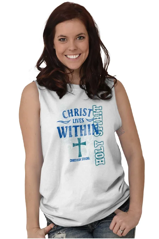 Christ Lives Within Sleeveless T-Shirt