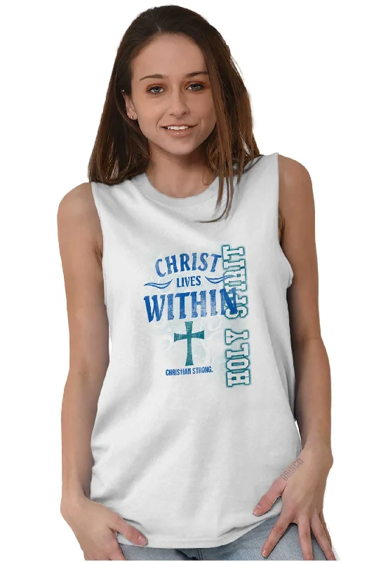 Christ Lives Within Sleeveless T-Shirt