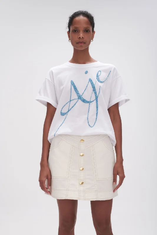 Evie Beaded Logo Tee