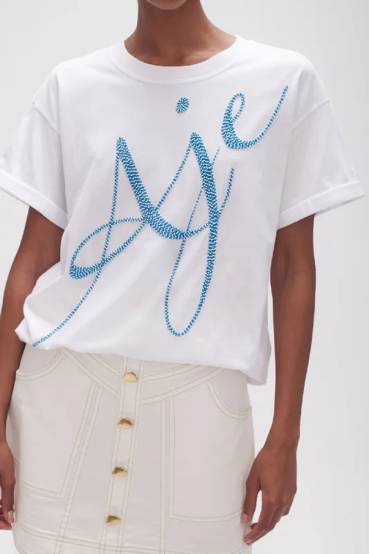 Evie Beaded Logo Tee