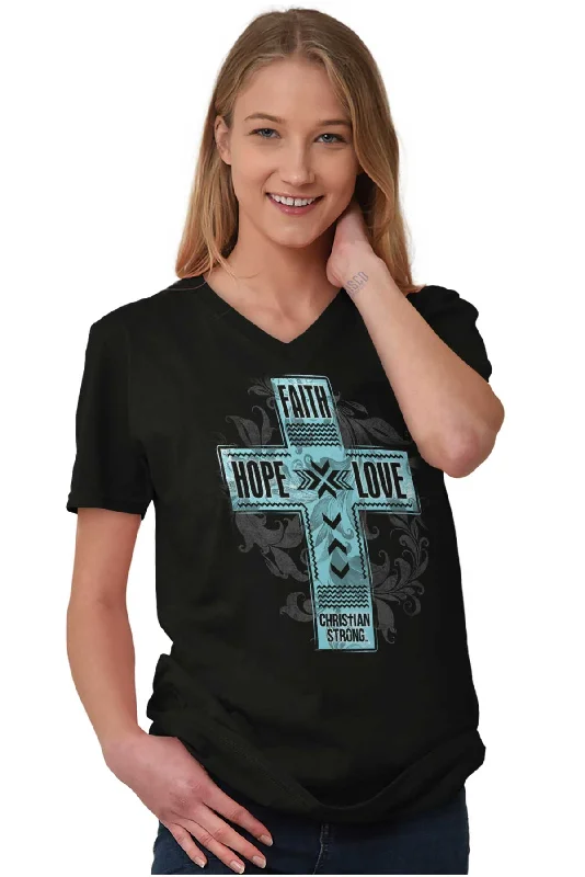 Faith Hope Love V-Neck T-Shirt