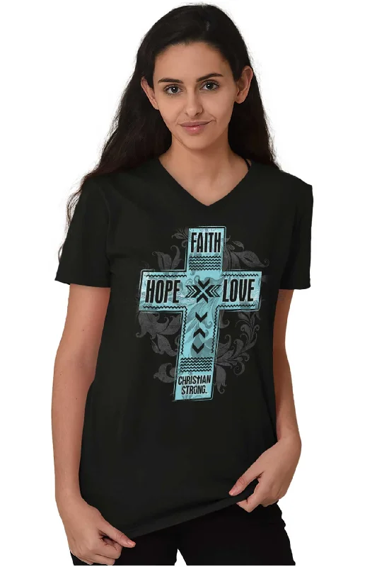 Faith Hope Love V-Neck T-Shirt