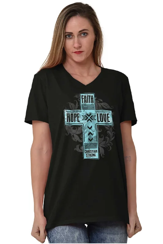 Faith Hope Love V-Neck T-Shirt