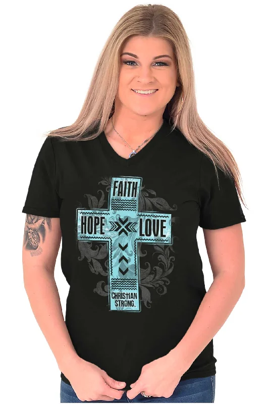 Faith Hope Love V-Neck T-Shirt