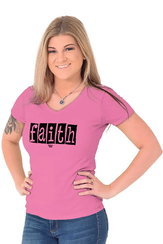 Faith Junior Fit V-Neck T-Shirt