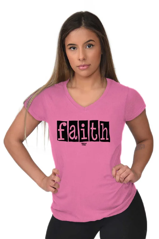 Faith Junior Fit V-Neck T-Shirt