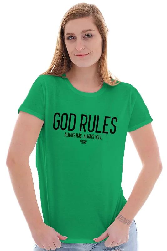 God Rules Ladies T Shirt