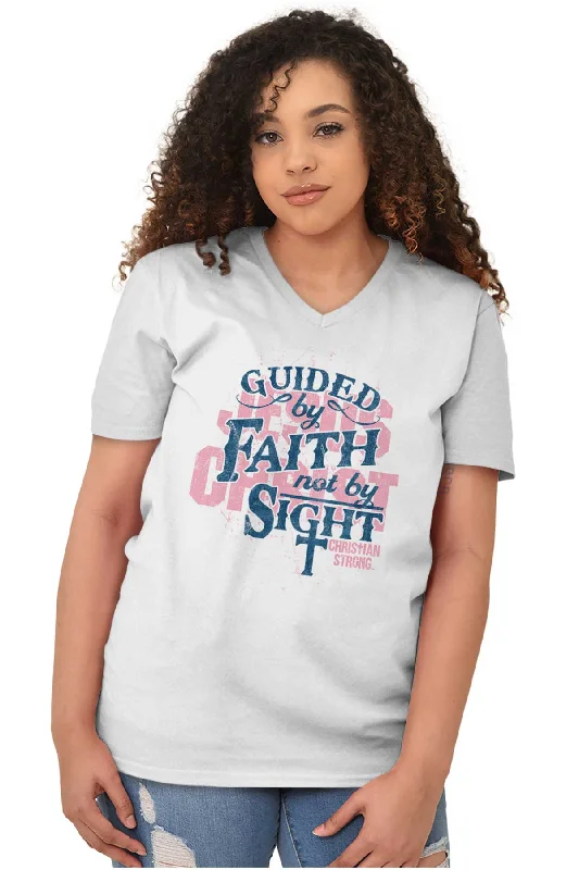 Guided by Faith V-Neck T-Shirt