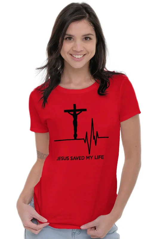 Jesus Saved My Life Ladies T Shirt