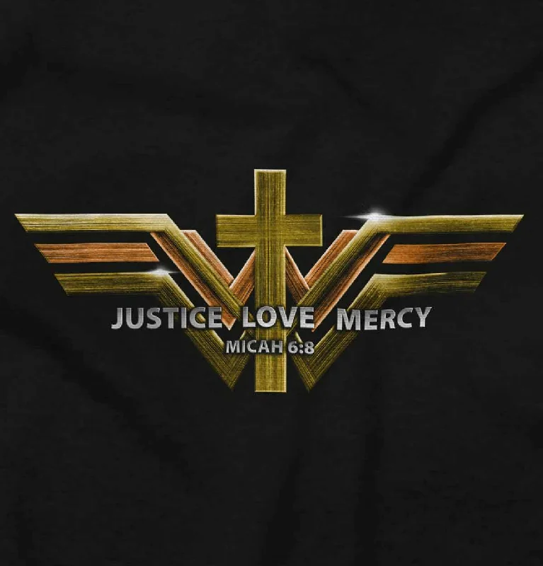 Justice Love Mercy Ladies T Shirt