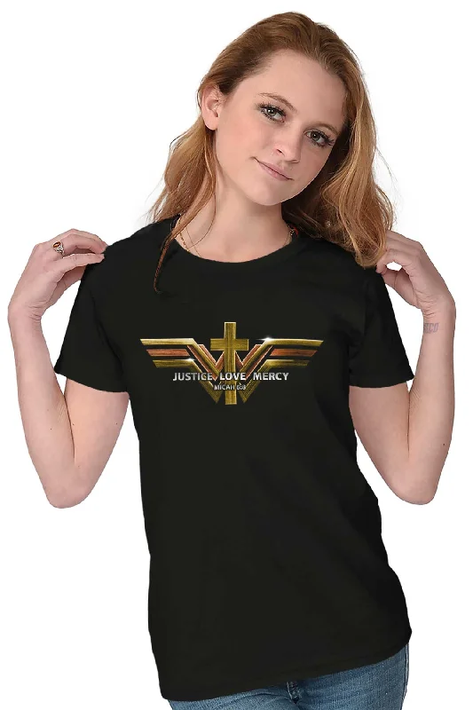 Justice Love Mercy Ladies T Shirt