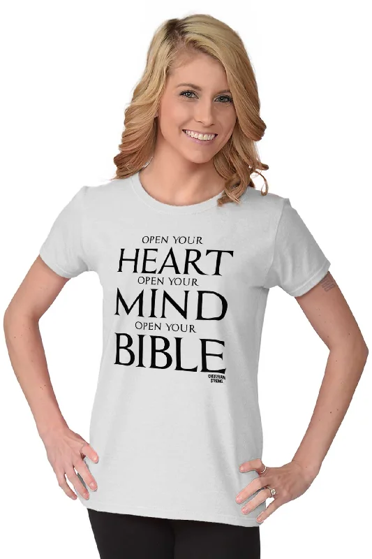 Open Your Bible Ladies T Shirt