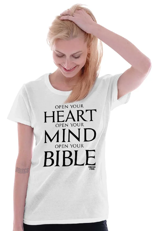 Open Your Bible Ladies T Shirt