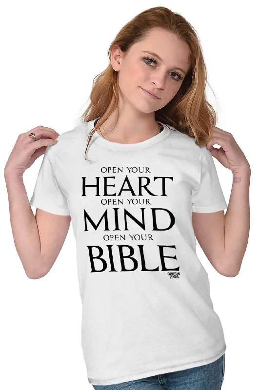 Open Your Bible Ladies T Shirt