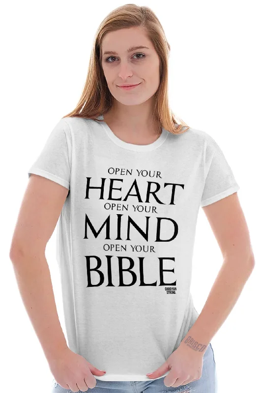 Open Your Bible Ladies T Shirt