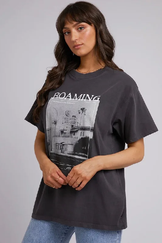 ROAMING TEE WASHED BLACK