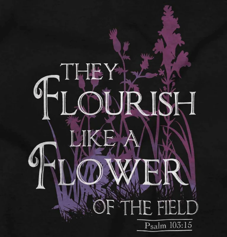 They Flourish Like A Flower V-Neck T-Shirt