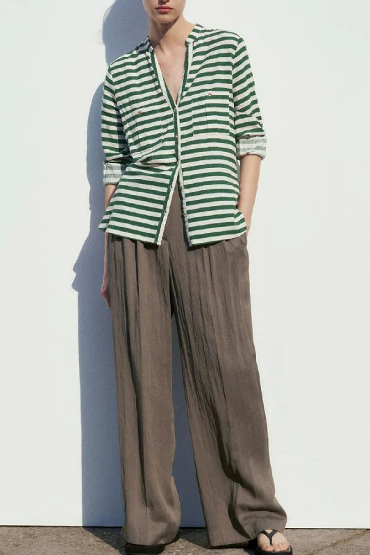 Green Striped / M