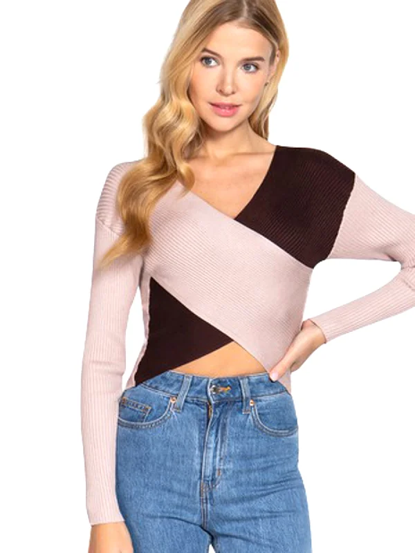 Active USA Colorblock Bandage Crossed Top