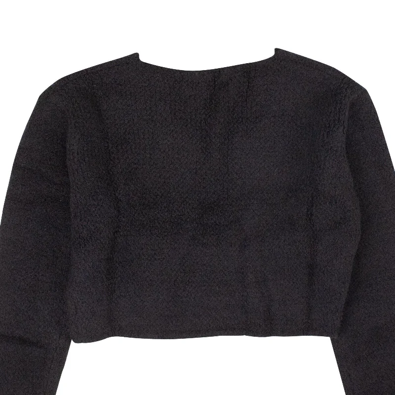 Amiri Cropped Boucle Sweater - Black