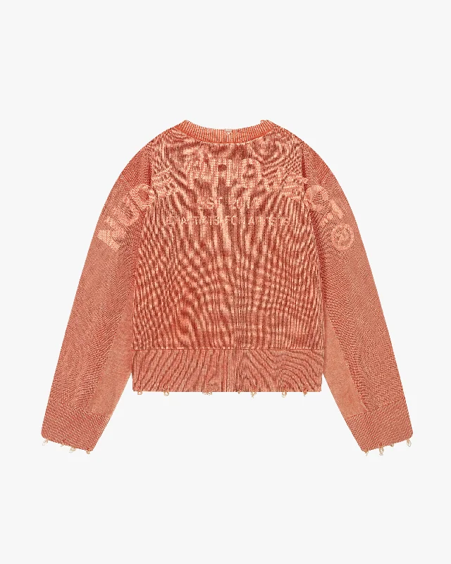 PERFECT CROP KNIT PEACH