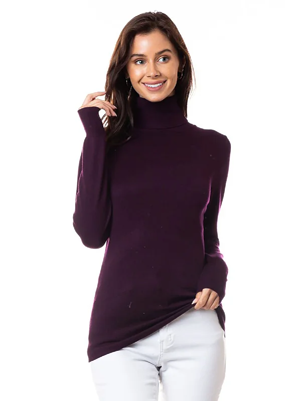 Cielo Contoured Turtleneck Pull Over Knit Sweater