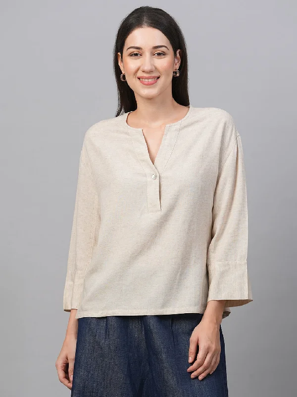 Women's Natural1 Viscose Linen Regular Fit Blouse