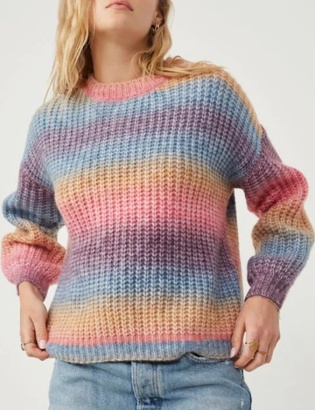 Make Your Own Kind Of Music Rainbow Sweater In Ombre Rainbow Stripe