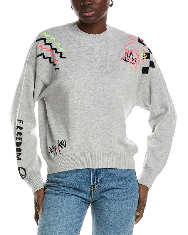 WISPR Graffiti Silk-Blend Sweater