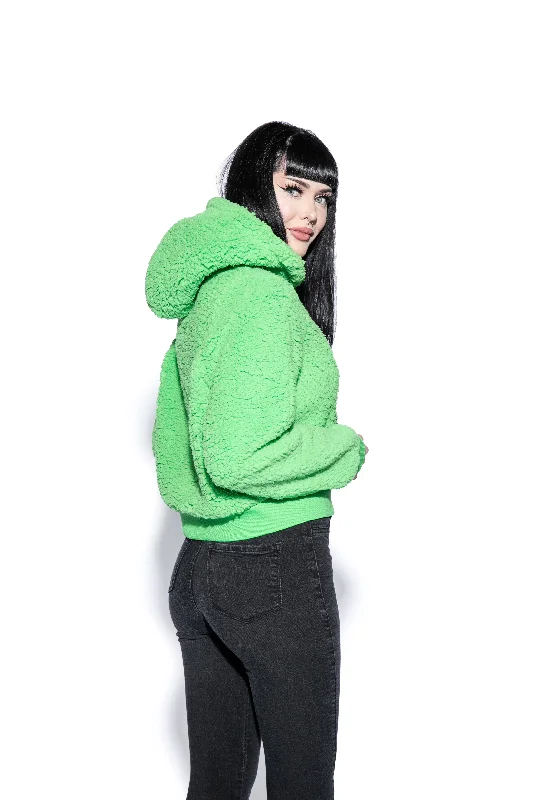 Believe In Yourself - Green Women's Sherpa Hoodie